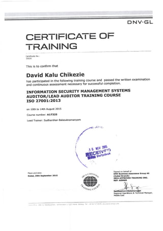 MY ISO 27001 CERTIFICATE