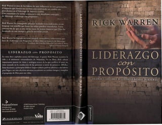 Rick Warren - Liderazgo con Propósito Especialmente pata Ti.