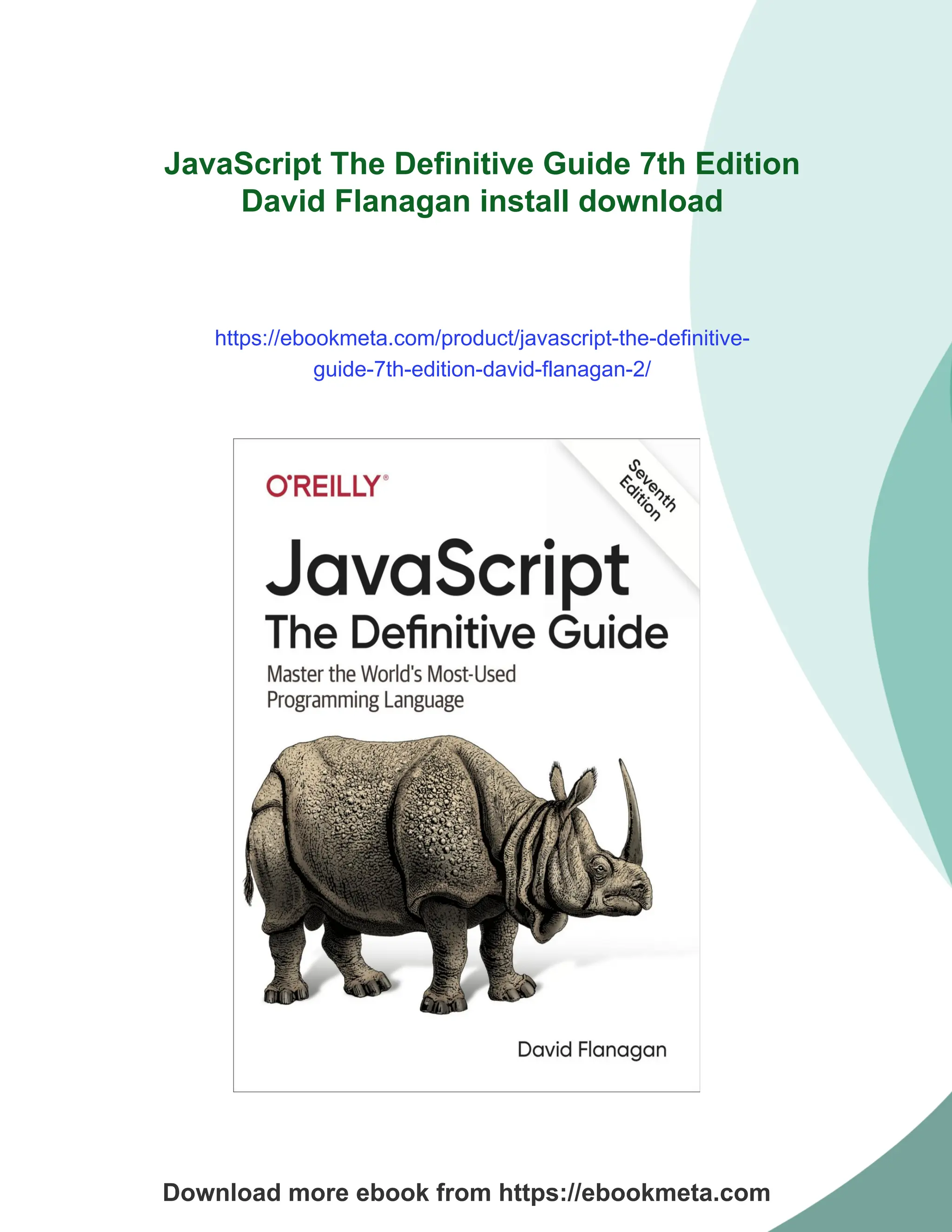 JavaScript: The Definitive Guide 第7版 JavaScript The Definitive Guide 7th Edition David Flanagan | PDF