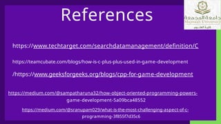 Programming in games using object oriented programming | PPTX