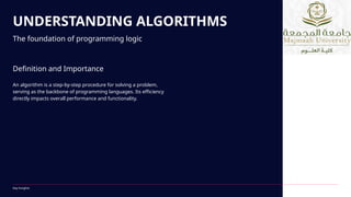 different algorithms in programming languages | PPTX