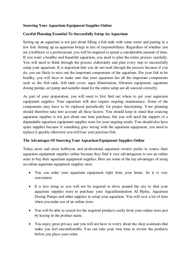 aquarium equipment online