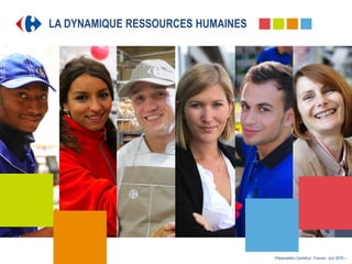 Dynamique Ressources Humaines Carrefour France – Décembre 2014
LA DYNAMIQUE RESSOURCES HUMAINES
Présentation Carrefour France– Juin 2015 –.Présentation Carrefour France– Juin 2015 –.
 