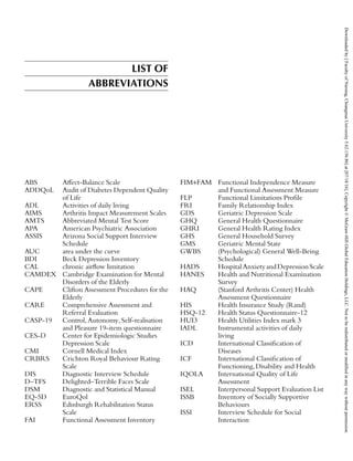 Measuring health a review of quality of life measurement scales 3rd ed ...