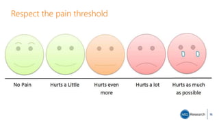 Respect the pain threshold
16
 