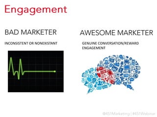 INCONSISTENT OR NONEXISTANT

GENUINE CONVERSATION/REWARD
ENGAGEMENT

 