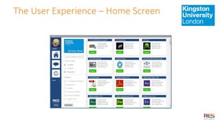 30
The User Experience – Home Screen
 