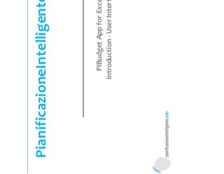 PianificazioneIntelligente.com
PIBudget App for Excel
Introduction - User Interface
 