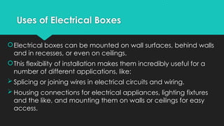 Using Electrical Boxes Comprehensive Guide to Electrical Boxes: Types, Uses, and Installation ...