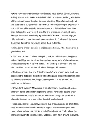 Script Without Dialogue FILM SCRIPT | DOCX