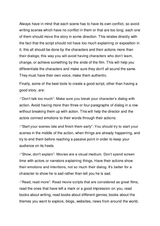 film script