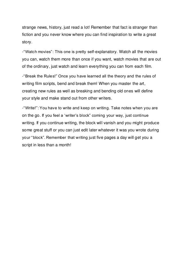film script