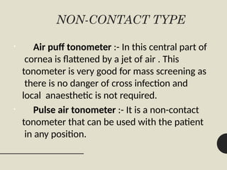 Puff Tonometry 453657276-Tonometry.pptx a topic about tonometry | PPTX