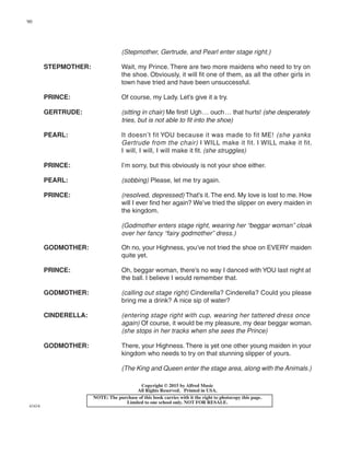 Cinderella Musical Script and Songbook for School Productions | PDF