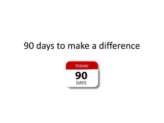 90 days to make a difference
 