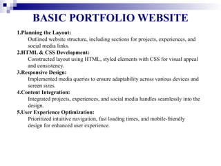 INTERNSHIP ON FULL STACK ON WEB DEVELOPMENT,HTML,CSS,JAVA SCRIPT | PPTX