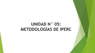 UNIDAD N° 05:
METODOLOGÍAS DE IPERC
 