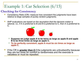 Analytical hierarchy process module one .ppt