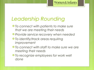 Sample Leadership Rounding Slide Press Ganey Webinar | PPT