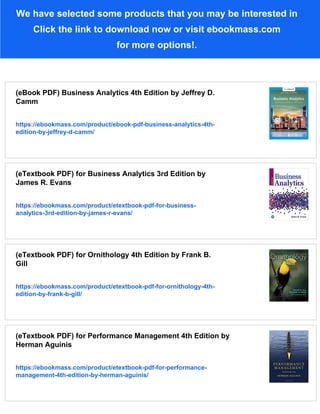 (eTextbook PDF) for IT Strategy & Innovation 4th Edition By James D ...
