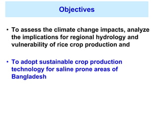 Adaptation strategy for crop production in changing climate: Saline-prone Barisal region