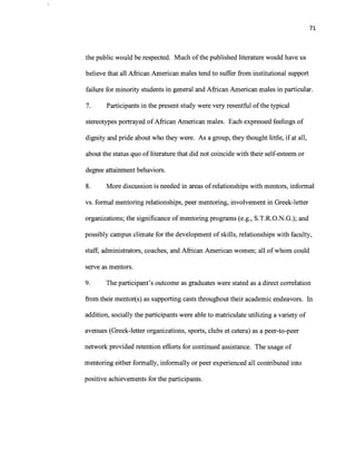 The Impact Of Mentoring African-American Males During Their Under | PDF