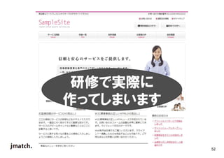 52 
研修で実際に 
作ってしまいます 
 