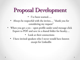 LinkedIn Proposal Development | PPT