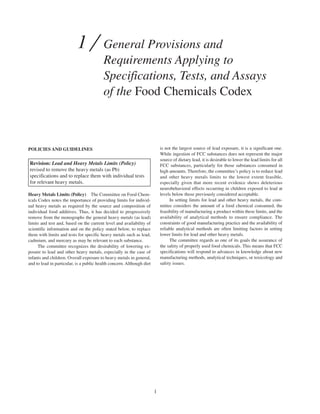 Metal Codex Food Chemicals Codex Supplement 3 Committee On Food Chemicals Codex | PDF