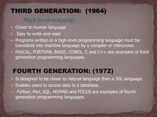 History of Programming Language | PPTX | Programming Languages | Computing