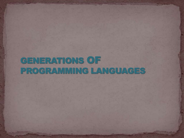 History of Programming Language | PPTX