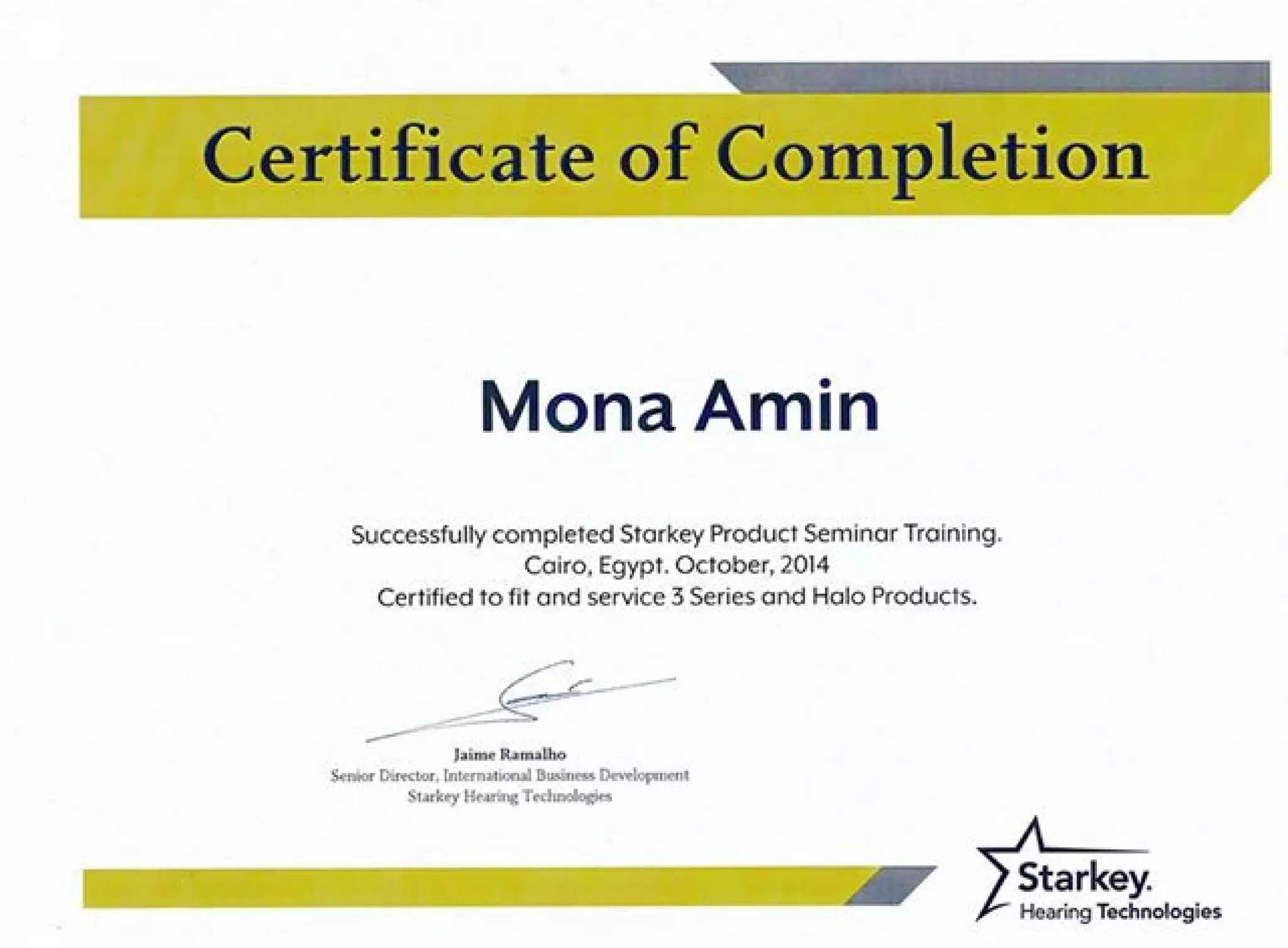 Starkey Rfc Form.pdf Starkey Certificate | PDF