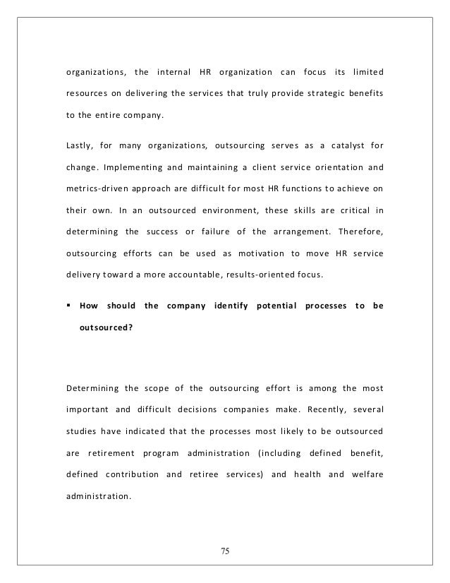 Human resource outsourcing contract sample image