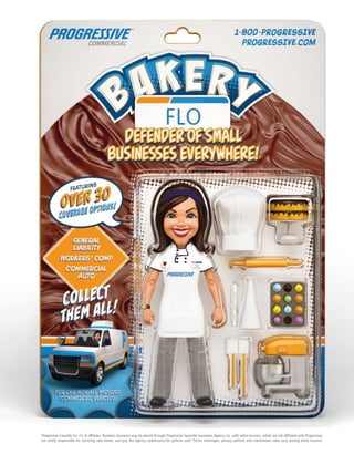 Progressive Casualty Ins. Co. & afﬁliates. Business insurance may be placed through Progressive Specialty Insurance Agency, Inc. with select insurers, which are not afﬁliated with Progressive,
are solely responsible for servicing and claims, and pay the agency commission for policies sold. Prices, coverages, privacy policies and commission rates vary among these insurers.
 