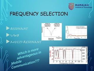 FREQUENCY SELECTION
uResonant
uUWB
uMulti-resonant
Which is more
advantageous in
Mobile
Communication??? 19
 