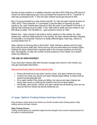 Open Interest Pdf Hawking the Open interest | PDF