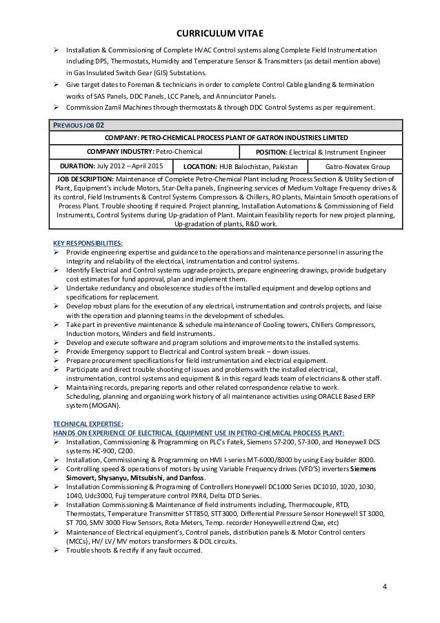 Electrical Engineer cv.PDF