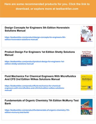Plant Design and Economics for Chemical Engineers 5th Edition Peters ...