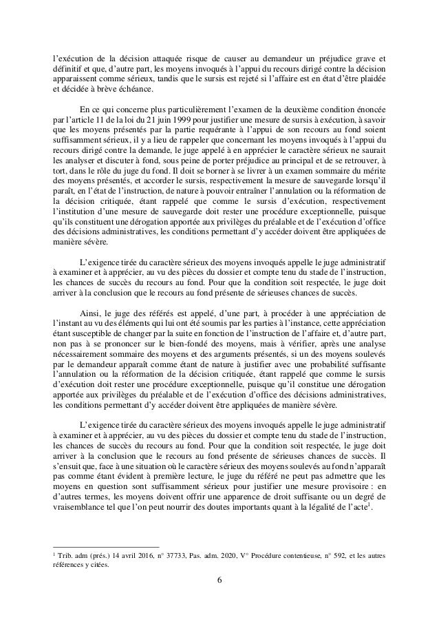 Ordonnance Du Tribunal Administratif