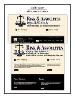 Nikki Baker
Risk & Associates Website
 