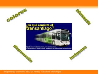 colores imágenes diagramación información 