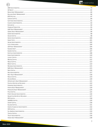 3
Maio 2020
ARX INVESTIMENTOS................................................................................................