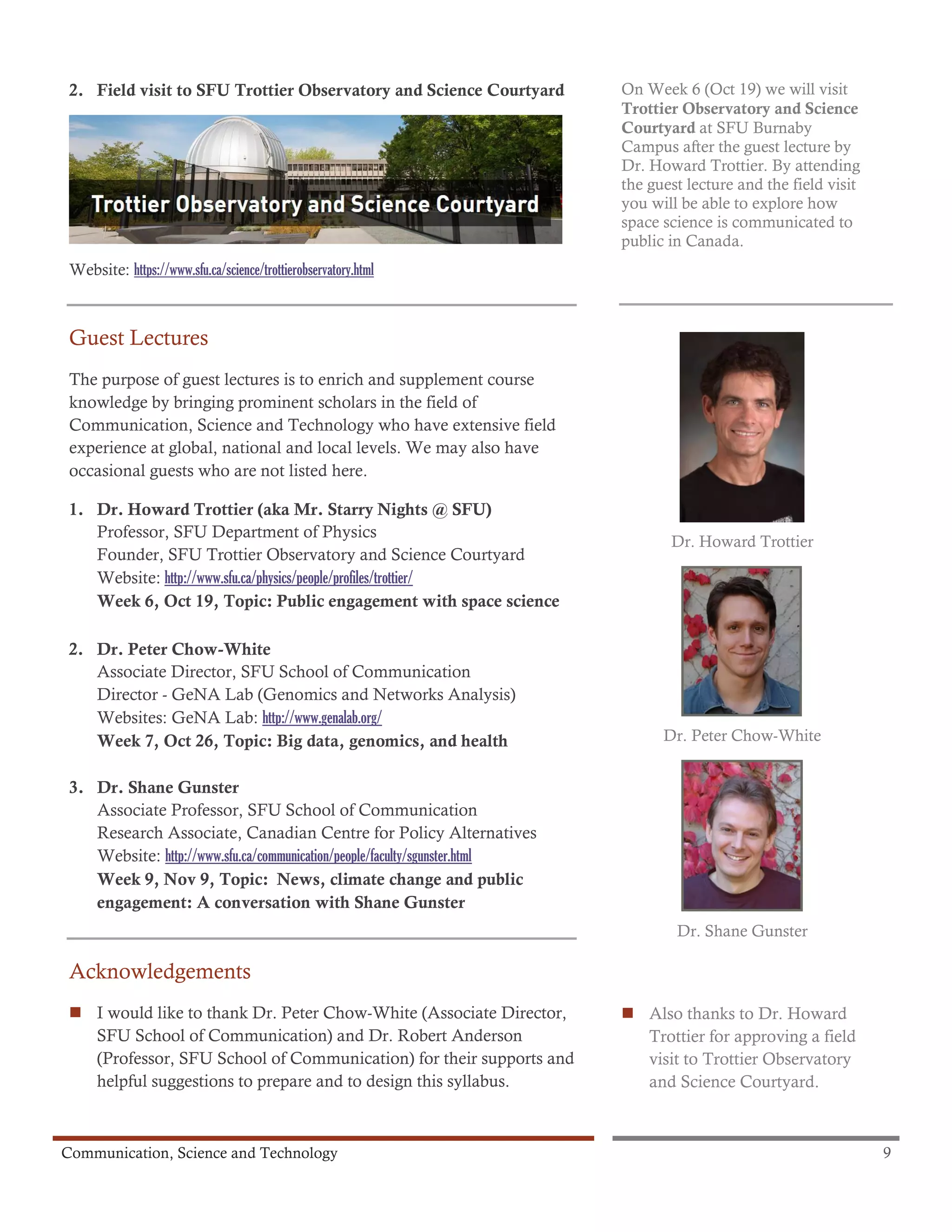 CMNS 446-4 Communication, Science & Technology, Updated Syllabus, Fall 2015  A Rahman Oct 5 2015 | PDF