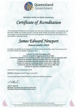 Certificate of Acreditation