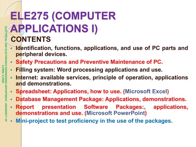 Computer applications.pptx | Databases | Computer Software and Applications image.