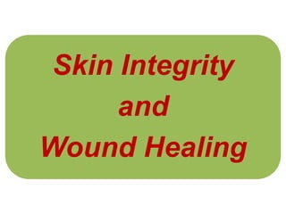 Skin Integrity
and
Wound Healing
 
