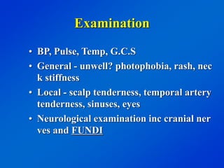 Generalized Unwell Headache in A&E. PowerPoint presentation | PPT