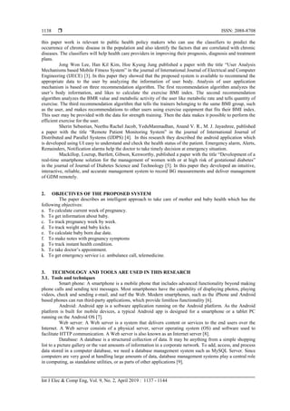 An intelligent approach to take care of mother and baby health | PDF
