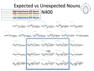 Expected vs Unexpected Nouns
N400
N400
High Expectancy LVF Nouns
High Expectancy RVF Nouns
Low Expectancy LVF Nouns
Low Expectancy RVF Nouns
 