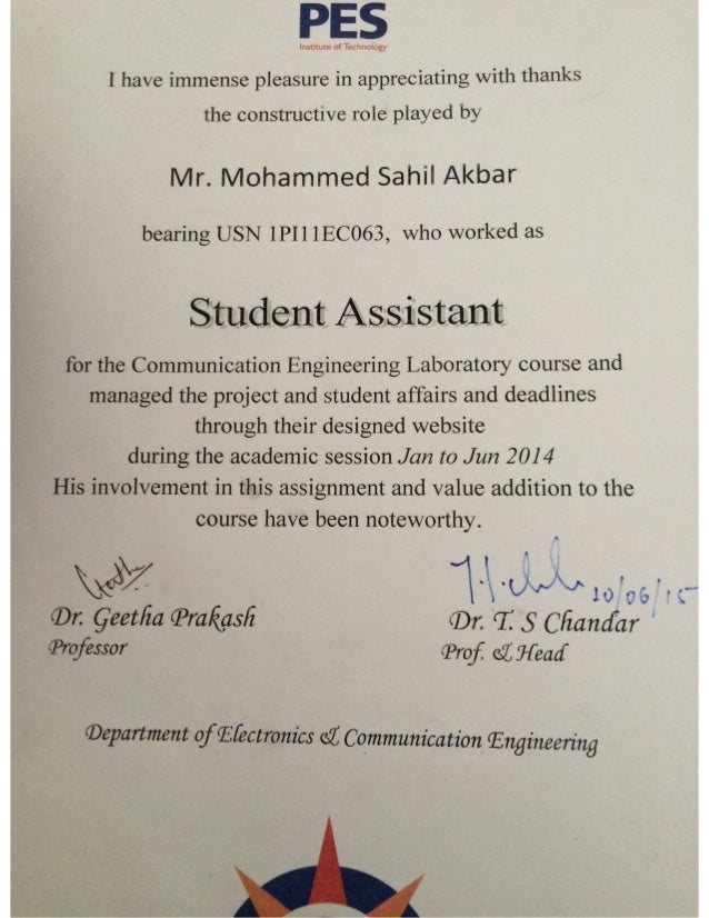first assistant certification